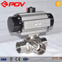 actuator air control normally close sanitary pneumatic ball valve